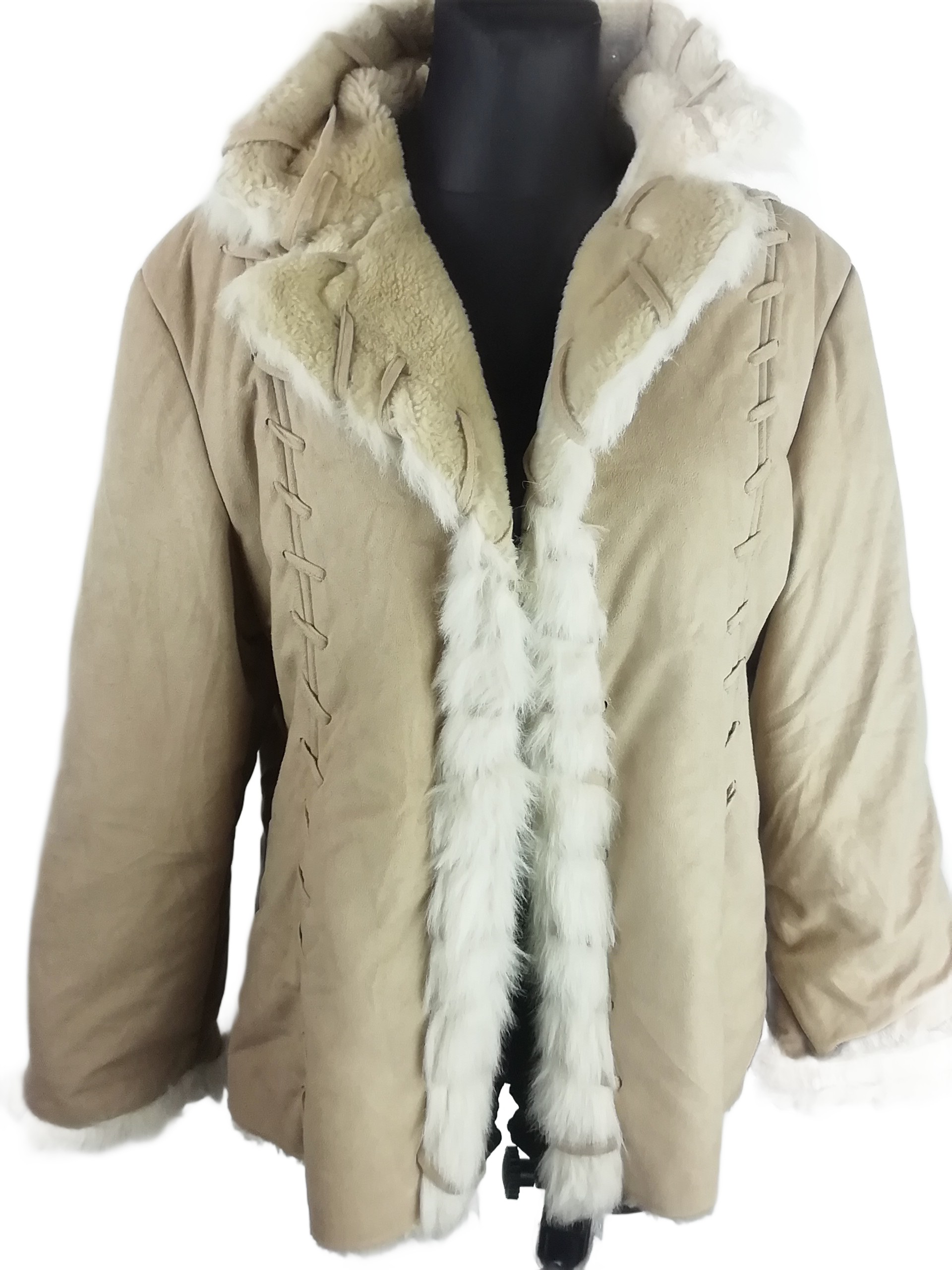 Kożuszek beżowy damski Yazz rozmiar 46