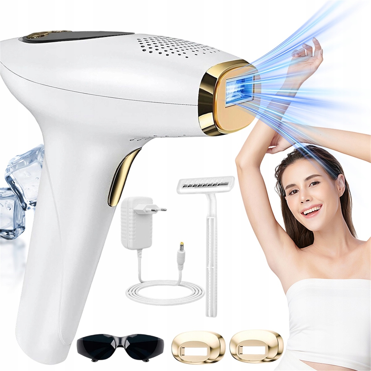 Depilátor Ipl na vlasy těla Laserový bikini nohou pro dlouhotrvající hladkost