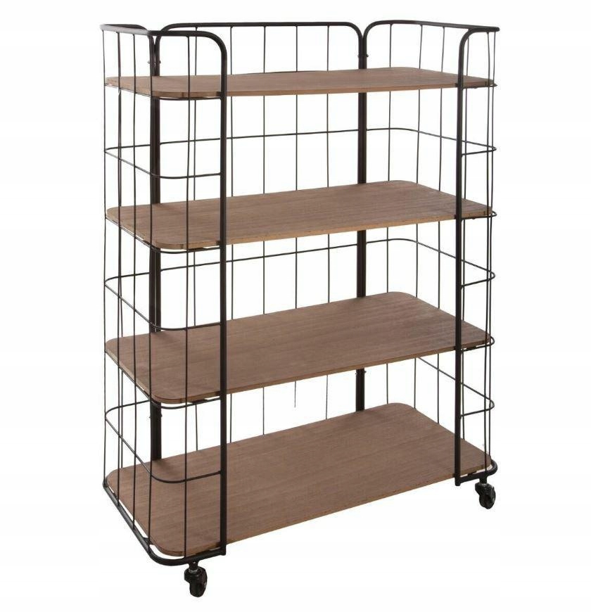 

Regał Na Kółkach Metalowy Płyta Mdf Jordi