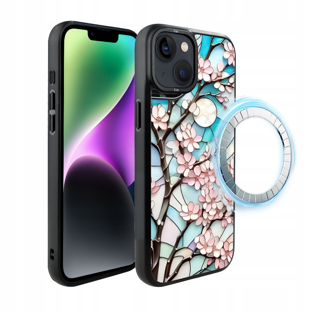 Pouzdro pro iPhone 14 Plus Ibizu DropGuard Matt s MagSafe, Měsíční Višeň