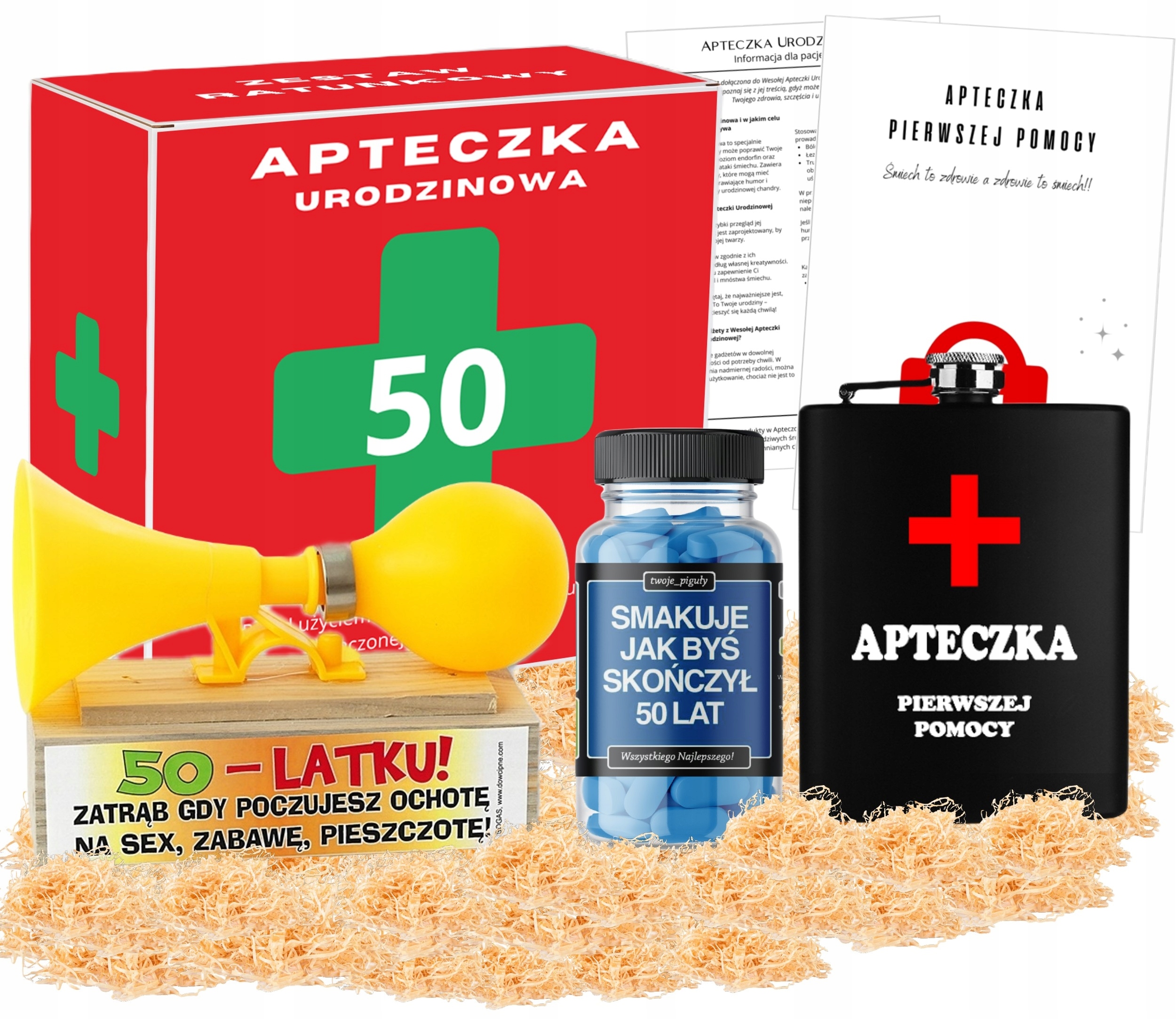 Śmieszny na 50 urodziny dla Niego Faceta, Gotowy Zestaw Apteczka