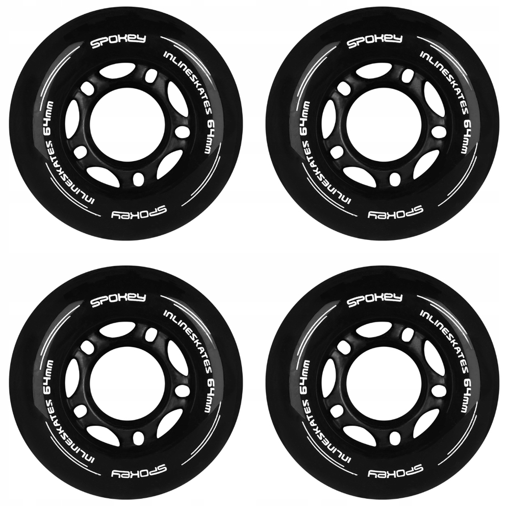Spokey Zestaw 4x Kółka Do Łyżworolek Rolek 82A 64 mm Bez Łożysk
