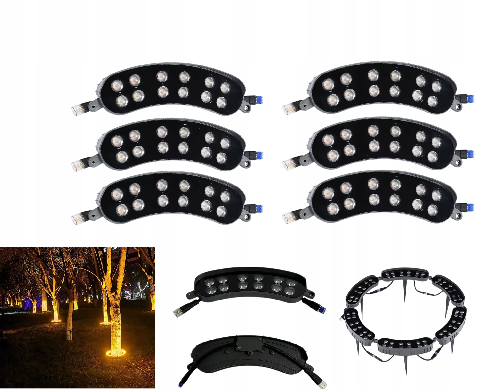 Modulárna Led lampa s podsvietením pre stromy 12W 24V IP65 teplá 3000K 6ks