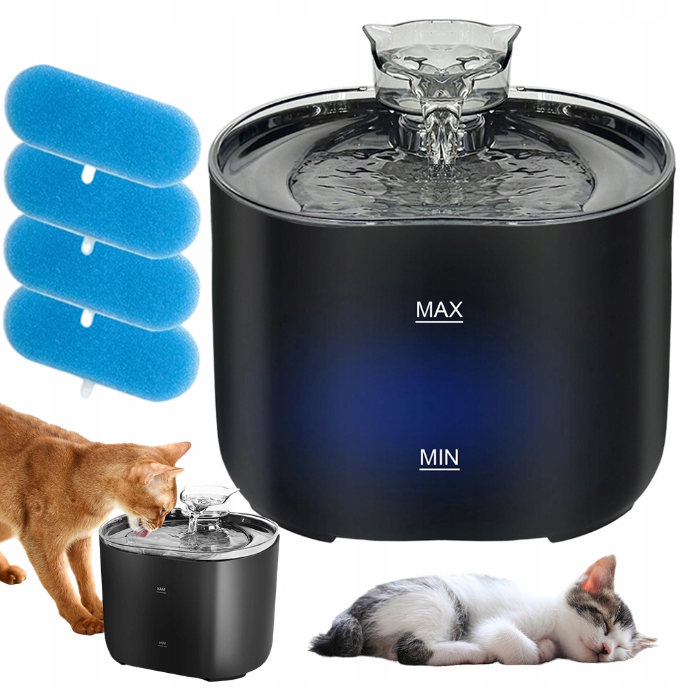 Levně Automatická Fontána 2.2 L Pro Kočky S Kontrolou Hladiny Vody