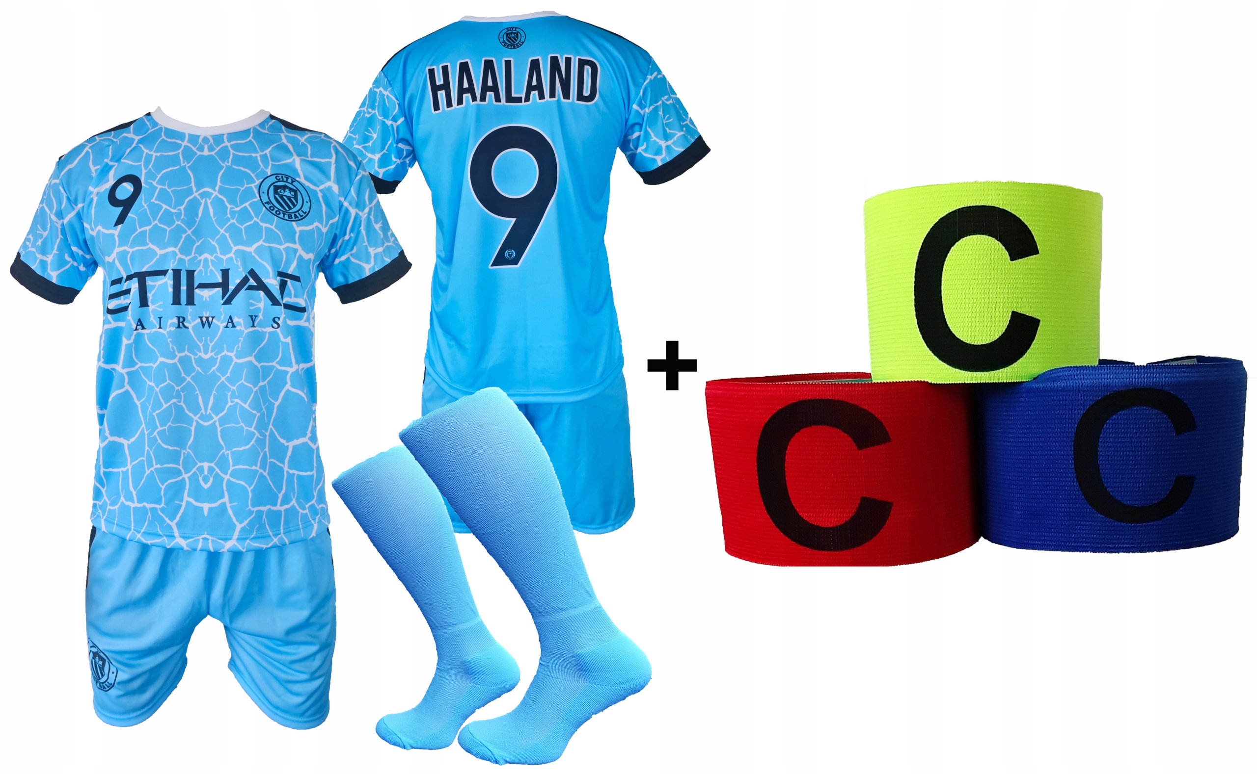 

Haaland komplet strój piłkarski Manchester r 158