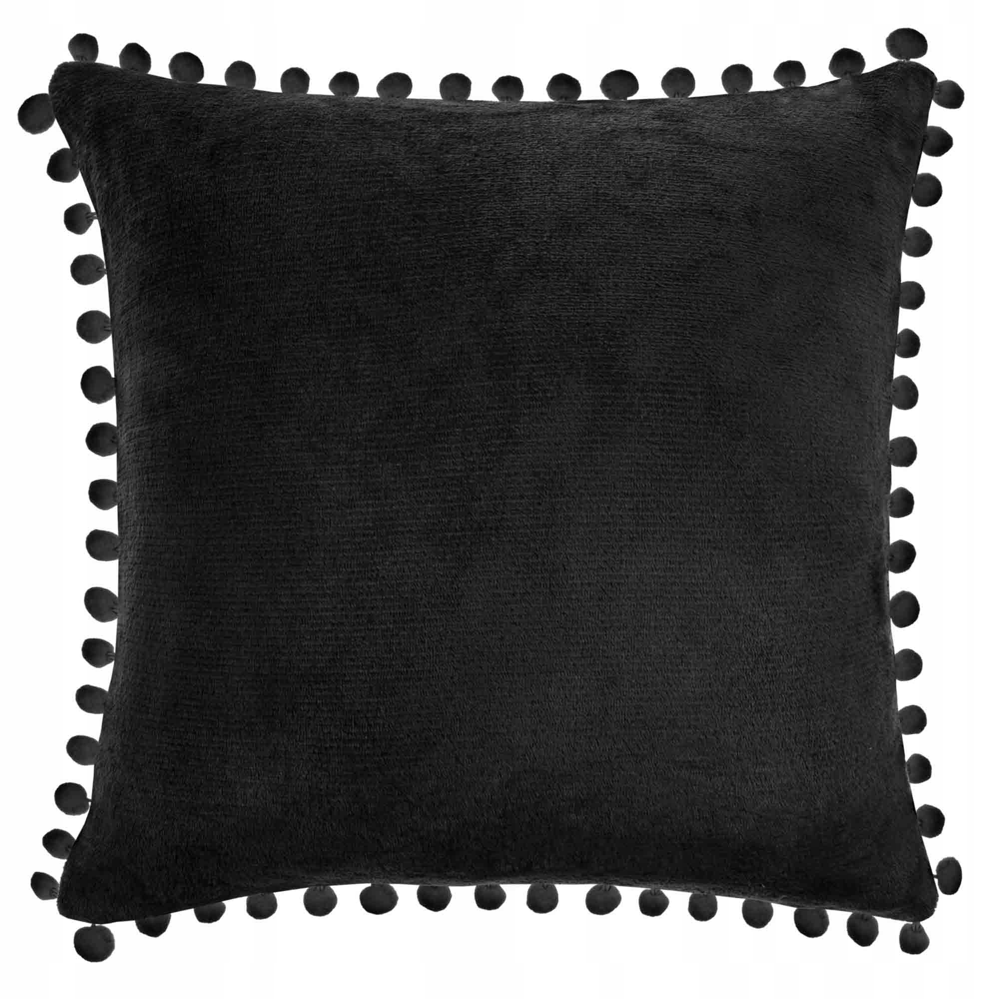 

Czarna Poszewka 40X40 Z Pomponami Pompie