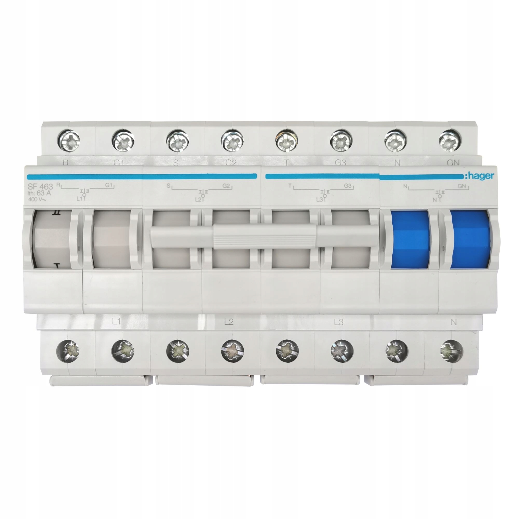 Hager Przełącznik wyboru zasilania 3PN 1-0-2 SF463