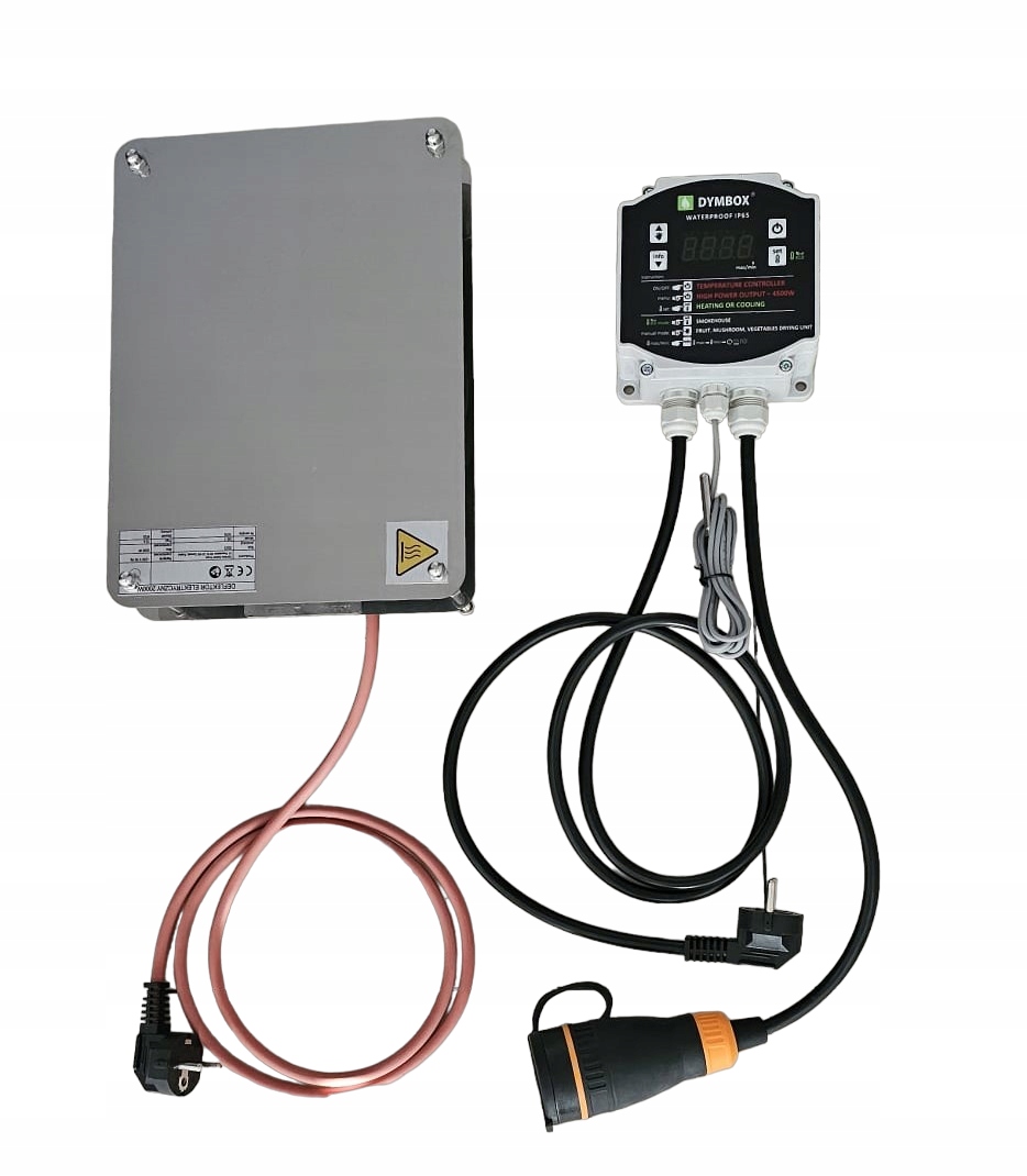 Ovládanie udiarne: Deflektor ohrievač 2,0 kW, Dymbox, Tepelné údenie