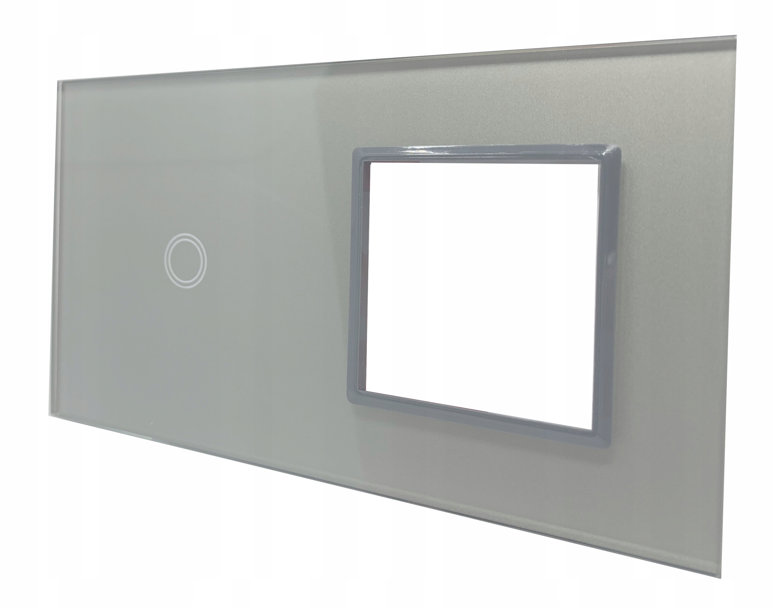 

Włącznik Światła Gniazdo Gniazdko Panel Szary 1+1