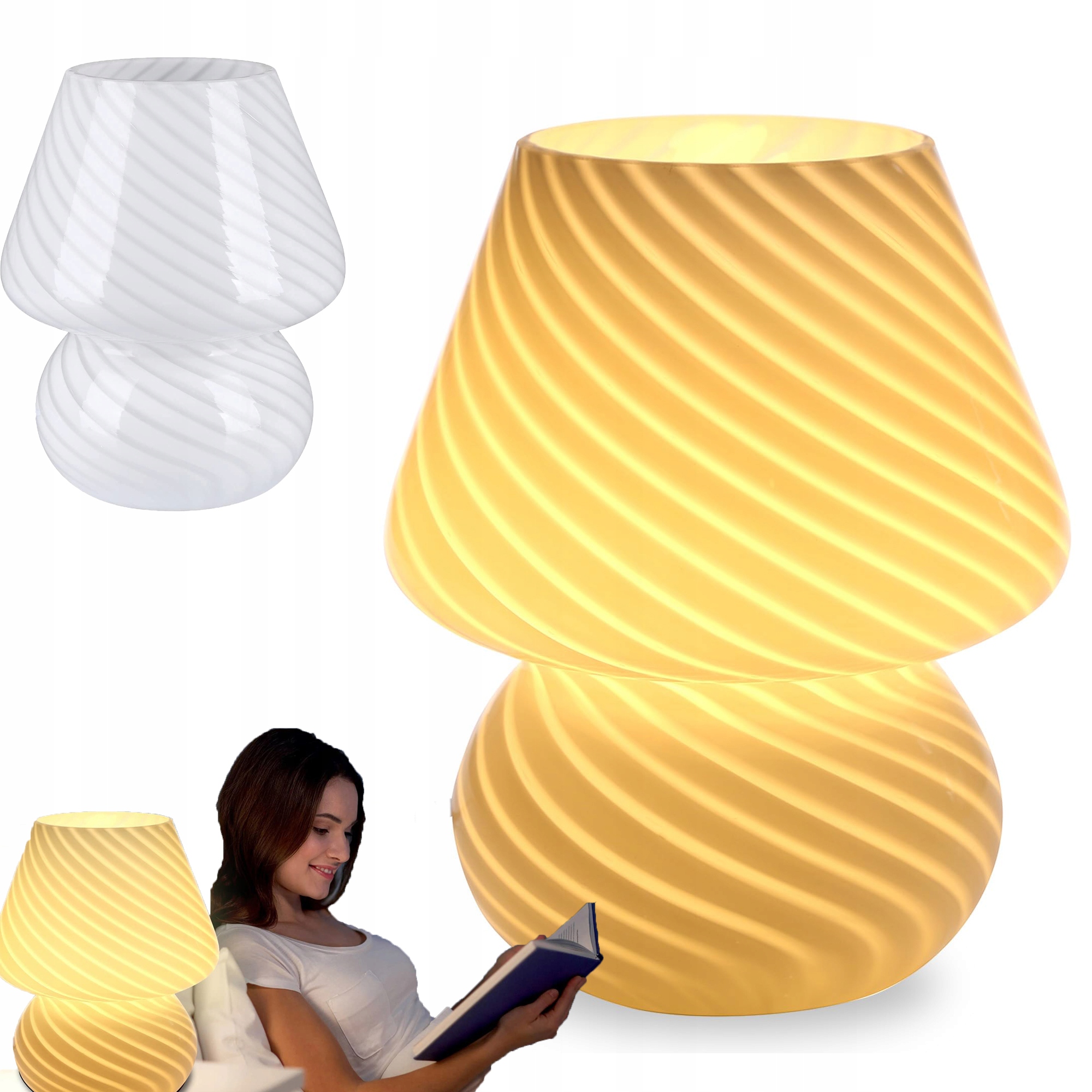 LAMPA STOŁOWA MUSHROOM DEKORACYJNE OŚWIETLENIE MUSHROOM PÓŁPRZEZROCZYSTE