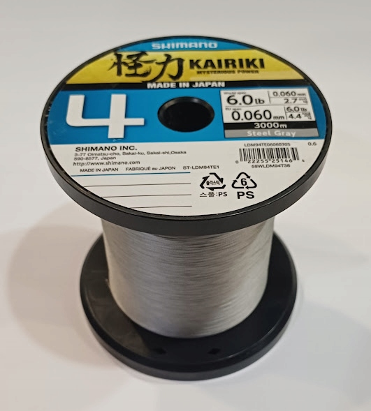 Shimano Kairiki 4 0,10mm 6,8kg Steel Gray