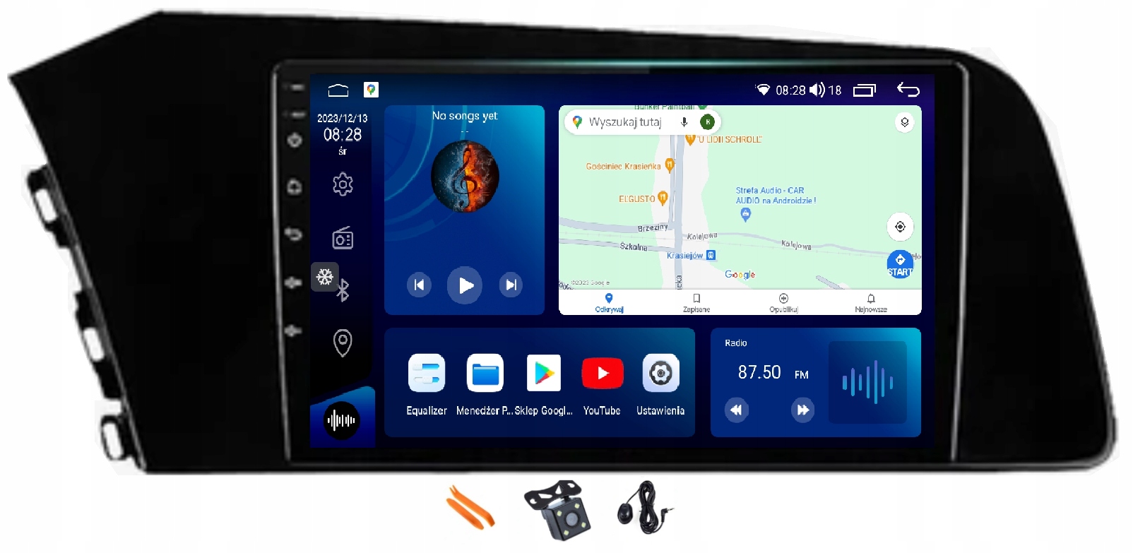 Rádio Android Navigácia Qled Carplay Lte 64GB Gps Hyundai Elantra 7 20-23