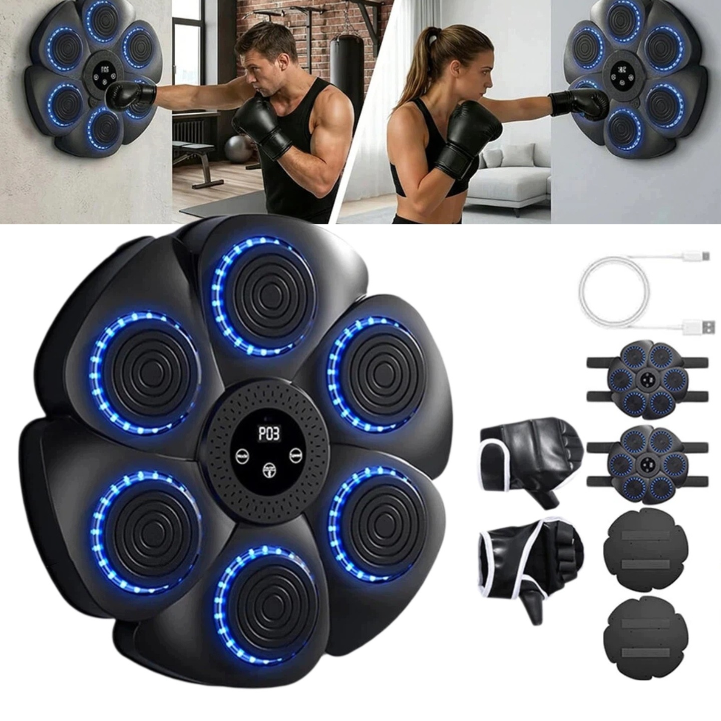 Inteligentní Hudební Boxovací Bluetooth Boxovací Stroj, 9 Rychlostních Režimů