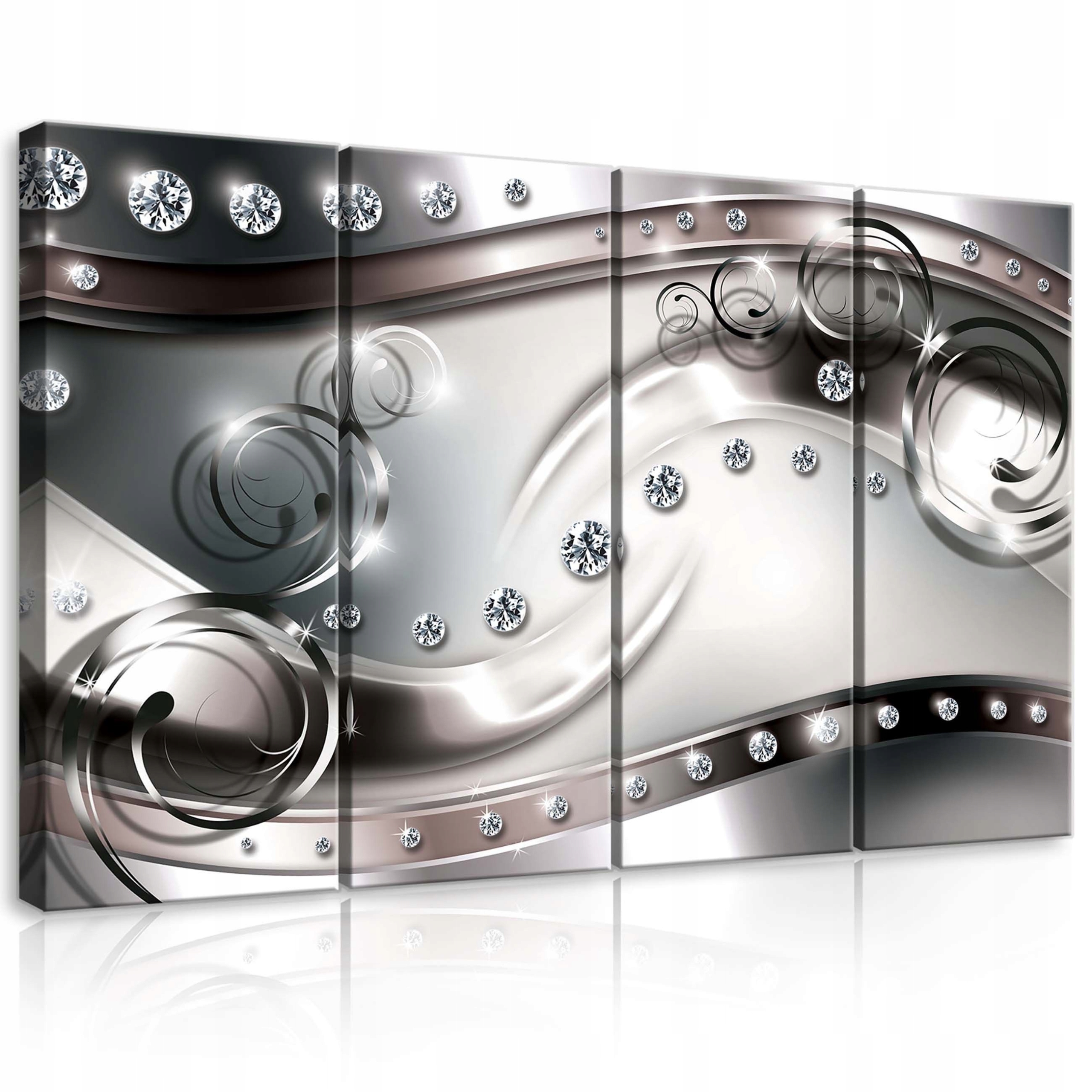 Obraz 120x80 Luxus diamanty striebro zlato lesk kov elegancia moderný