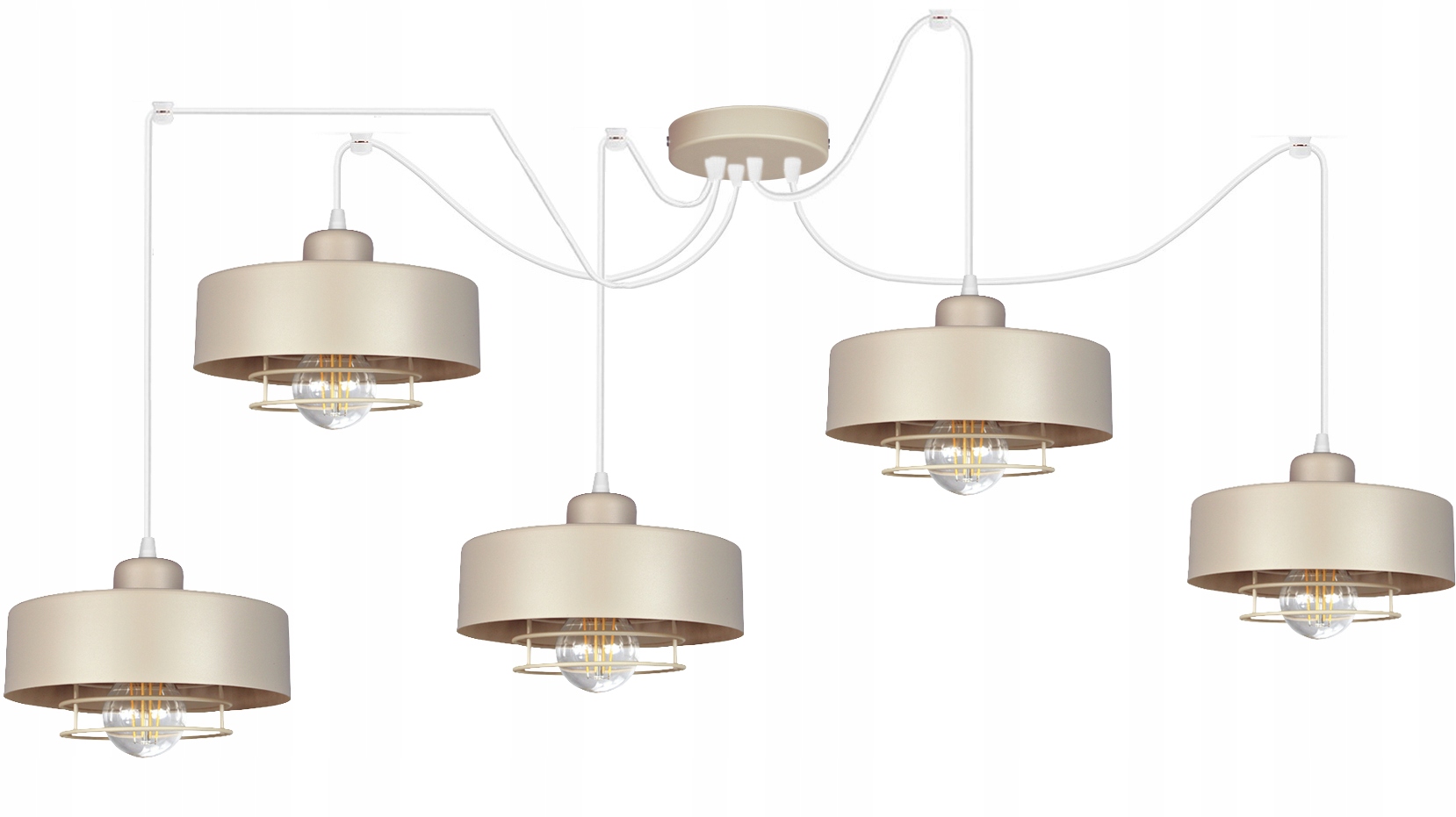 Lustr Paják Loft Spiro béžová stropní závěsná lampa do obývacího pokoje Led lampa