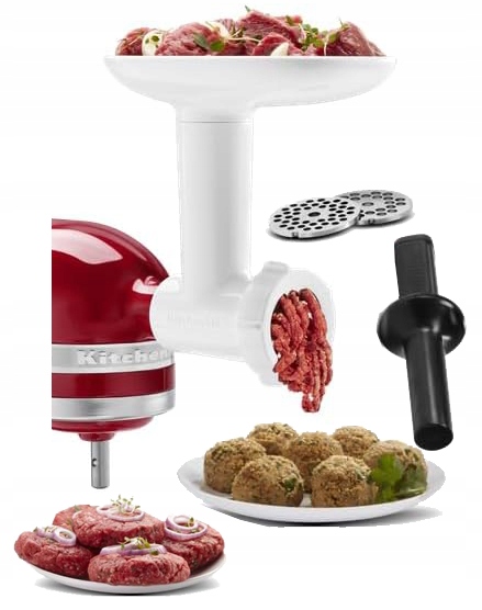 Ľahký Nadstavec Na Mletie Mäsa Kitchenaid 5KSMFGA S Dvomi Sitkami A Podnosom