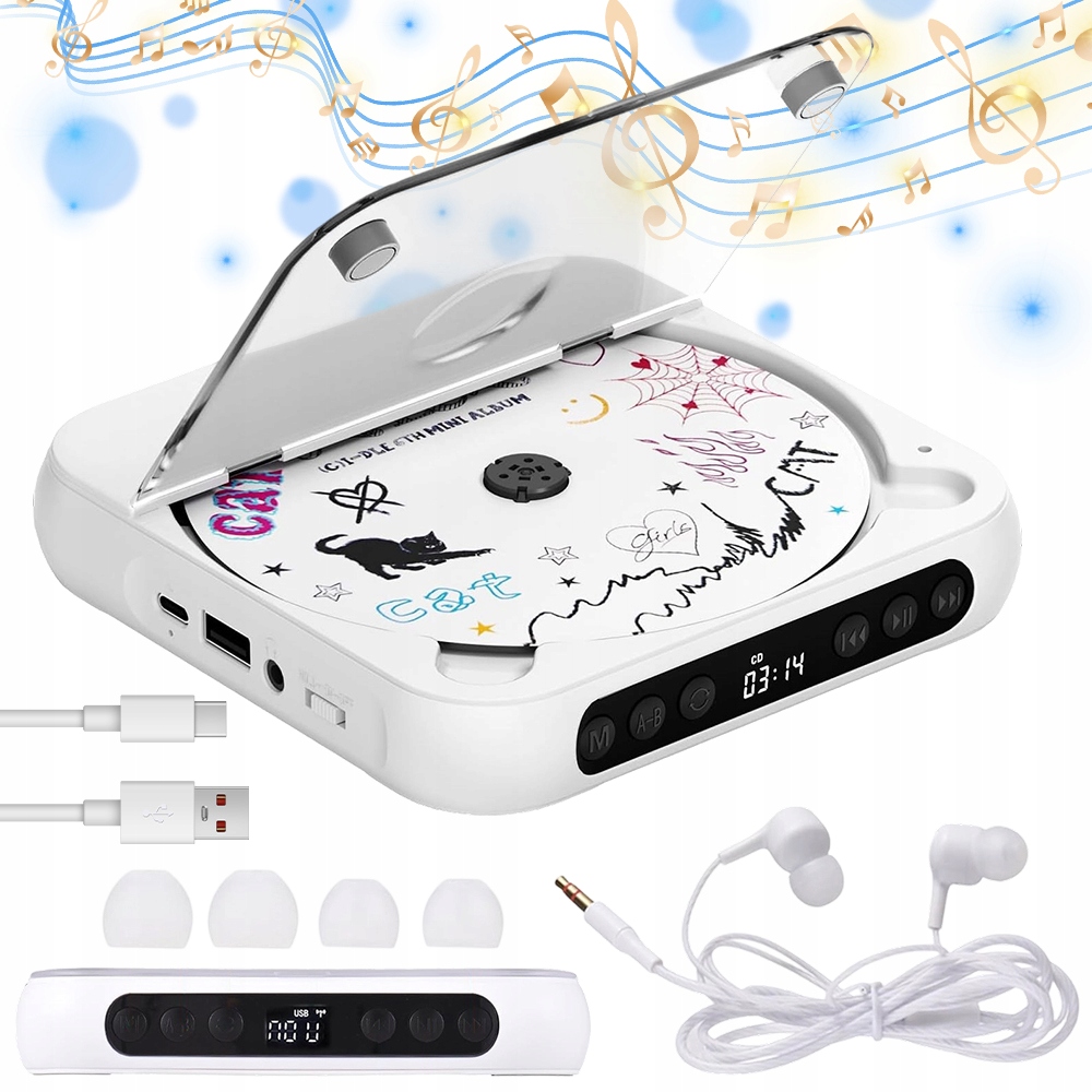 CD Přehrávač Přenosný Rádio Fm Přehrávač Stolní Bluetooth Reproduktor