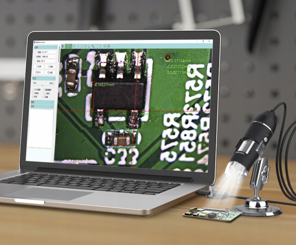 Mikroskop cyfrowy przybliżenie 1600x 2Mp 8 LED USB Marka IZOXIS