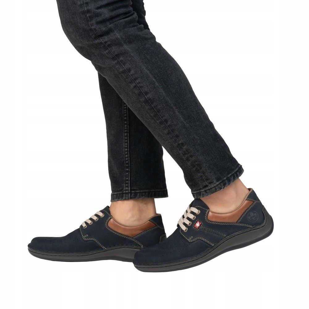 Pánské kožené polobotky Rieker 05207-15 vel 44