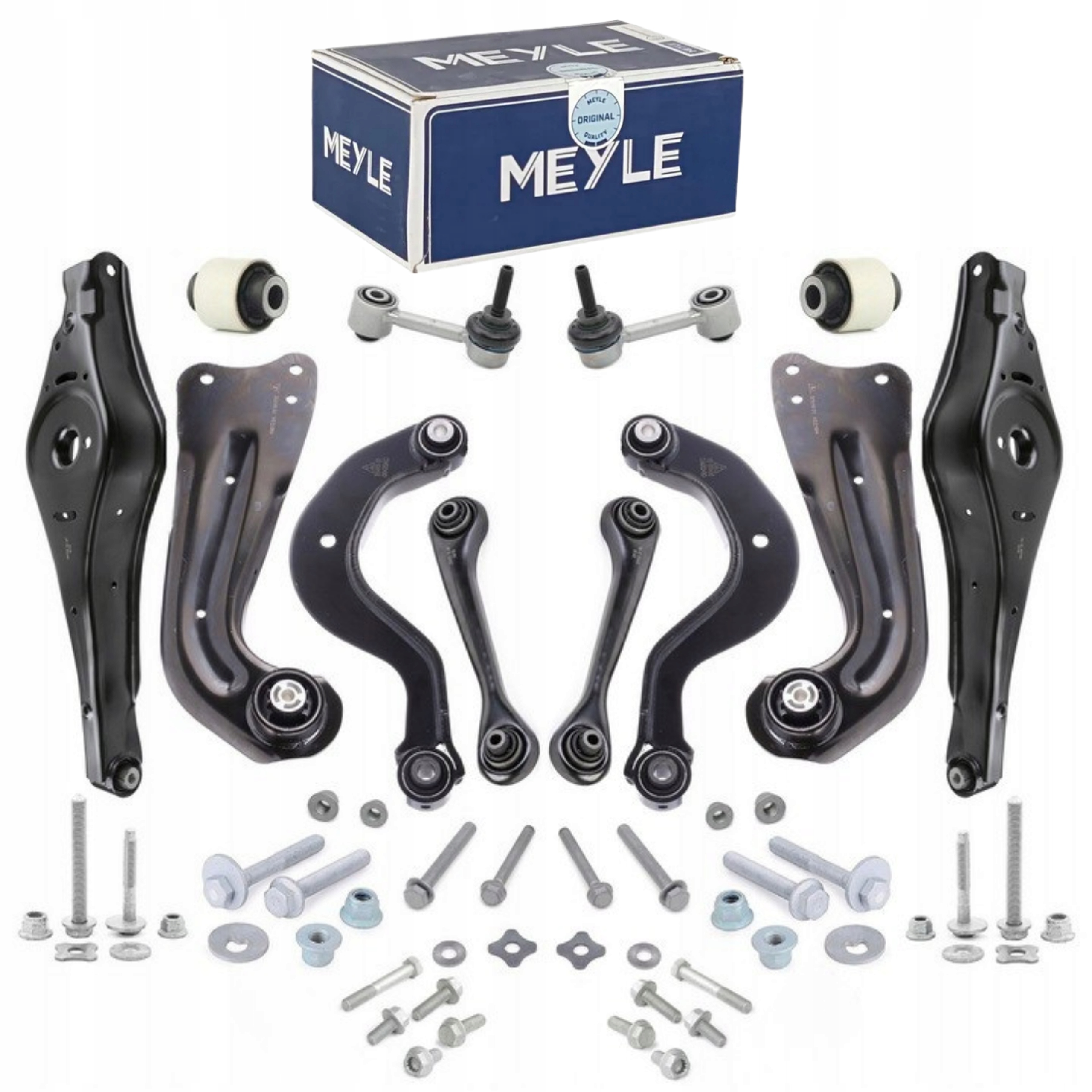 ZESTAW WAHACZE ŁĄCZNIKI TYŁ AUDI A3 OCTAVIA 2 GOLF 6 LEMFORDER MEYLE +ŚRUBY