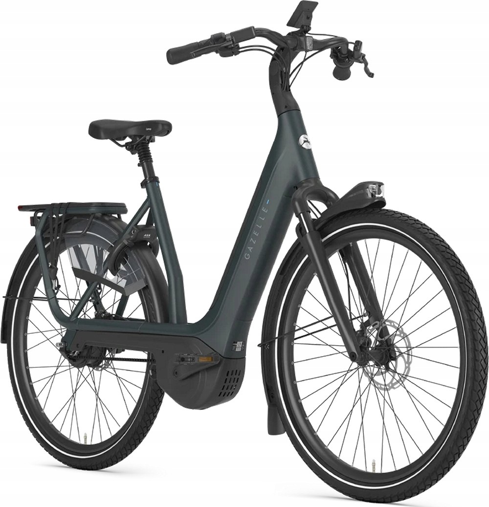 Rower elektryczny premium Gazelle Avignon C380 L49 800 Wh teal grey