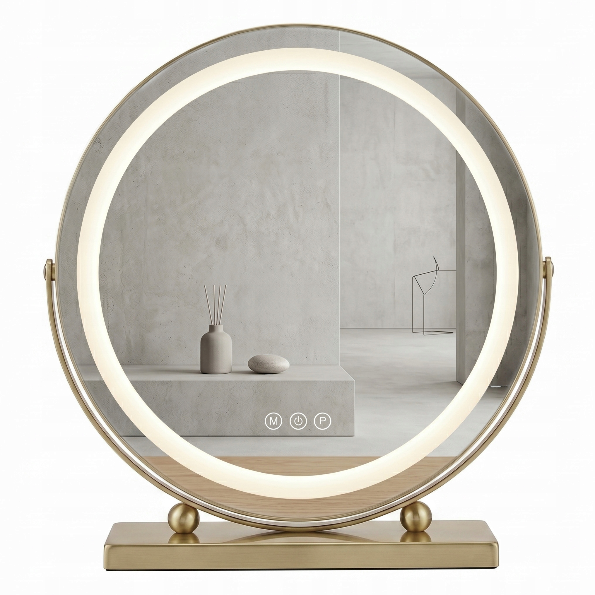 Lustro Led Make-up L.gold 40 cm