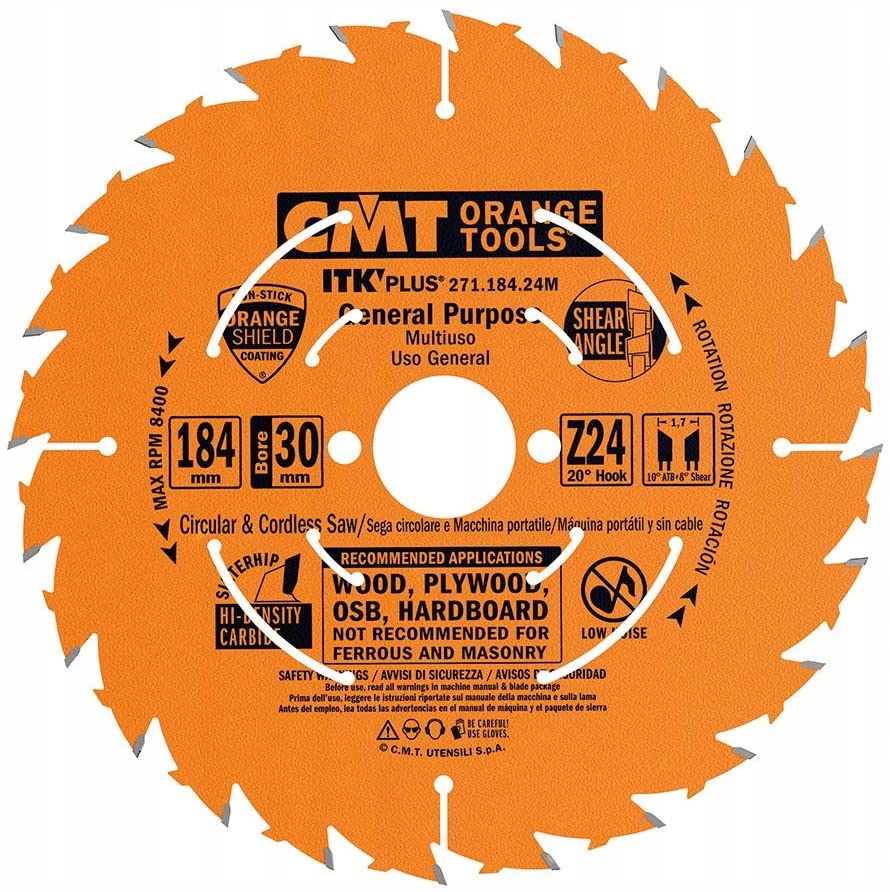 Cmt Univerzální kotouč na dřevo 184x30 mm 271.184.24 M