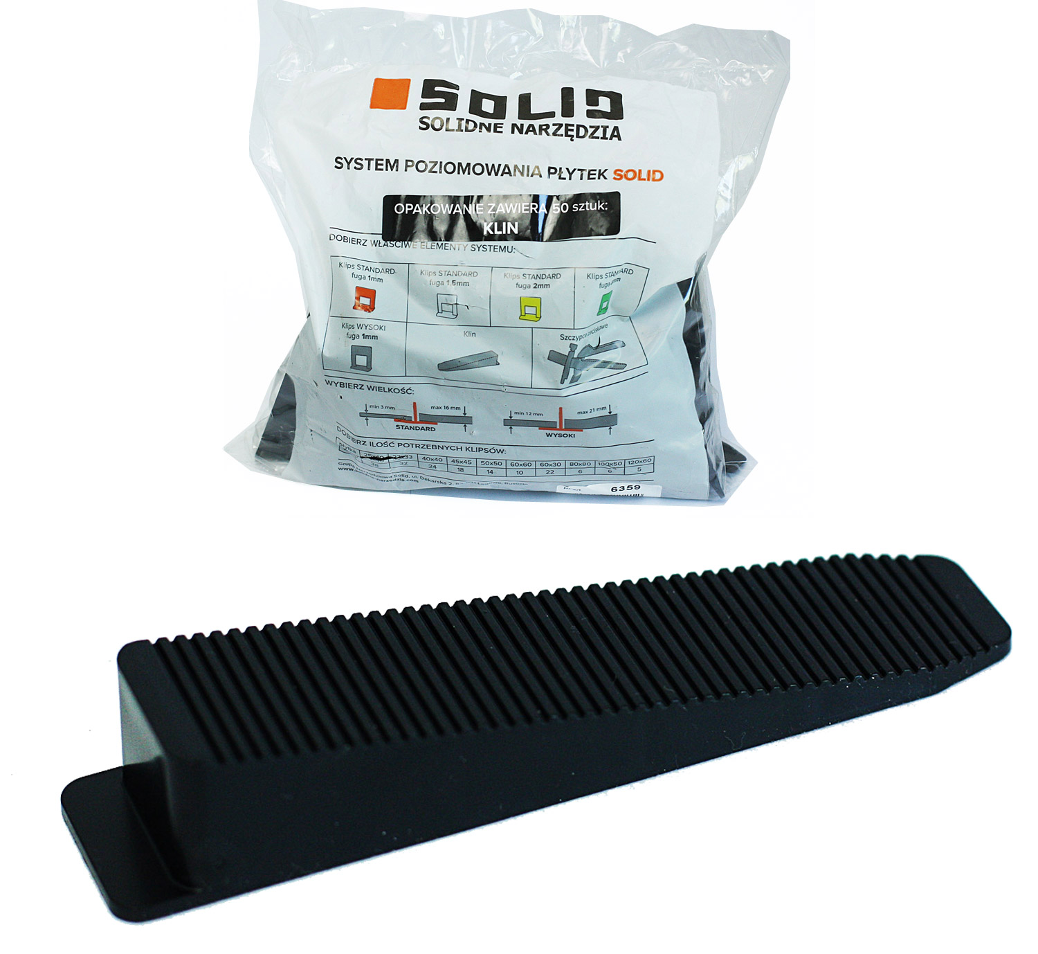

Solid System Poziomowania Płytek Klin Kliny 50szt.