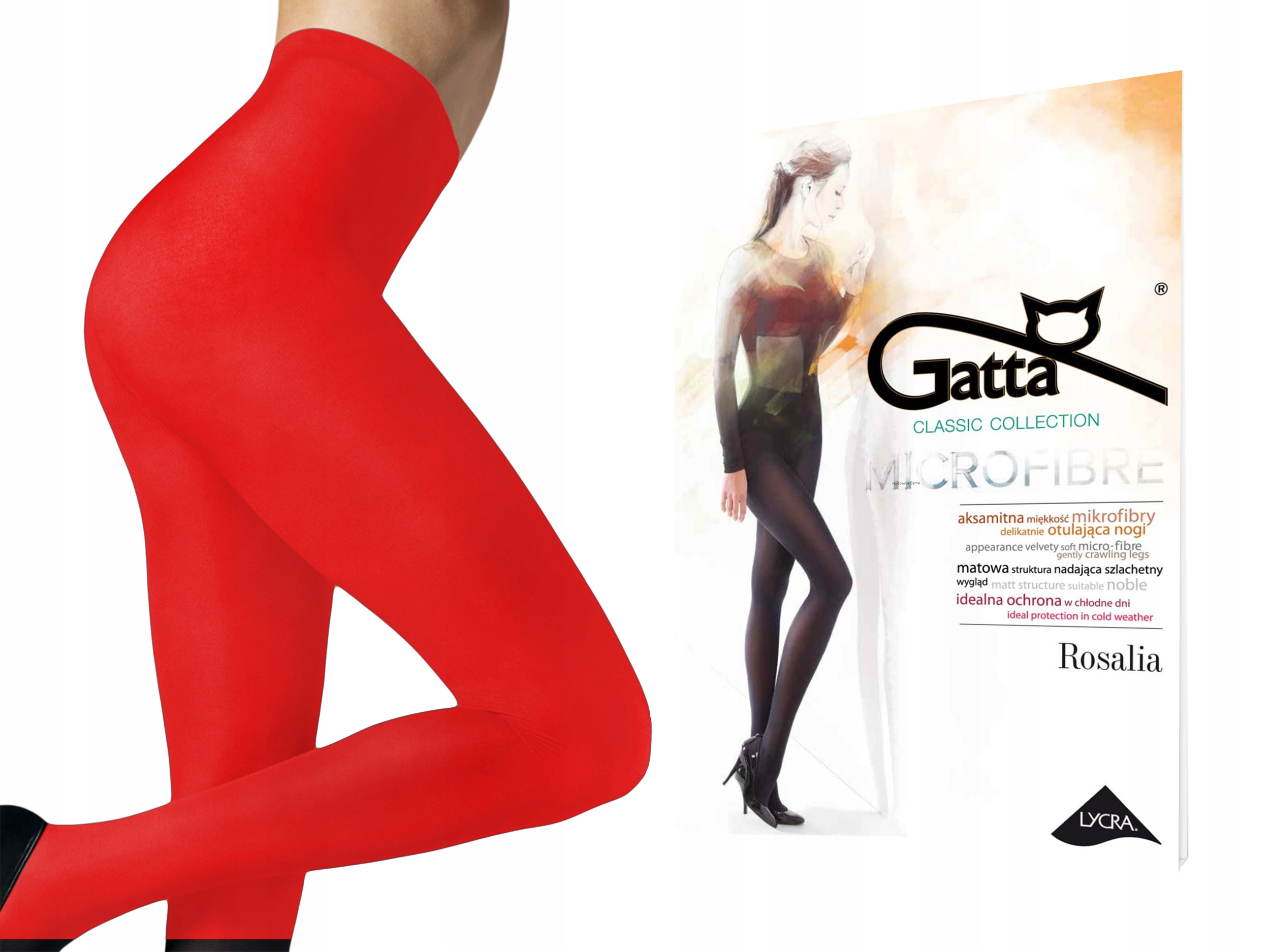 

Grube rajstopy Gatta Rosalia 40 den, ferrari, 2-S