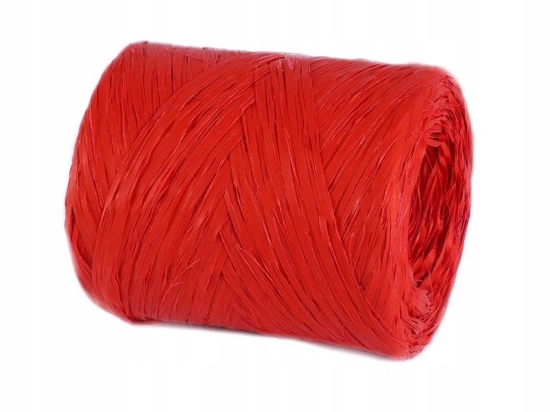 

Rafia syntetyczna wstążka Czerwona sznurek 200m