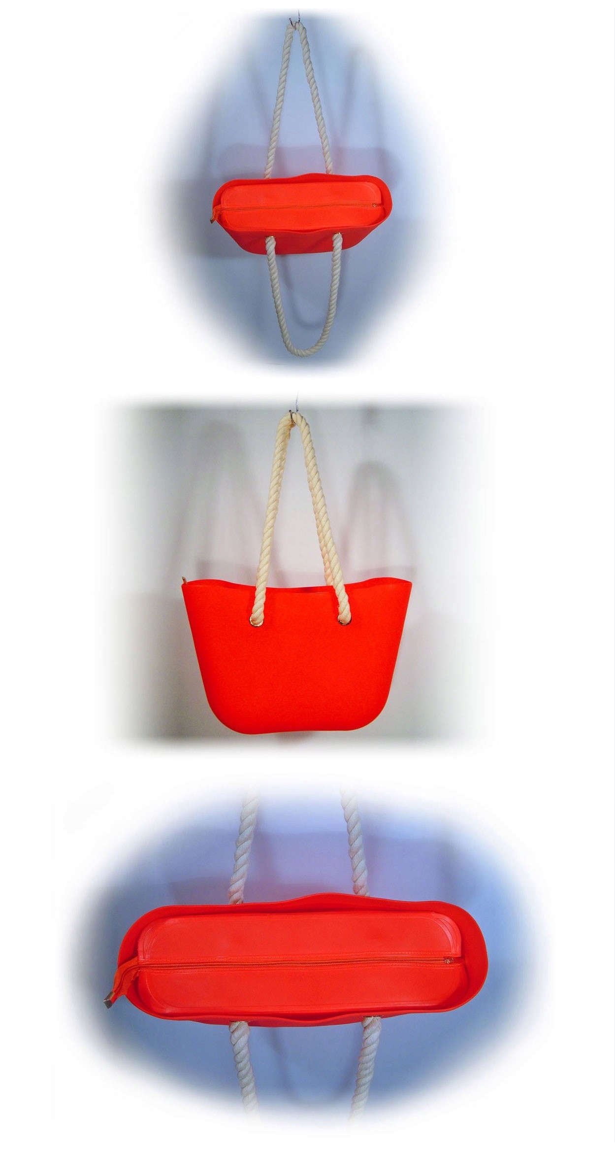 O TORBA GUMOWA TOREBKA HOBO JELLY SHOPPER BAG TGLA Szerokość produktu 48 cm
