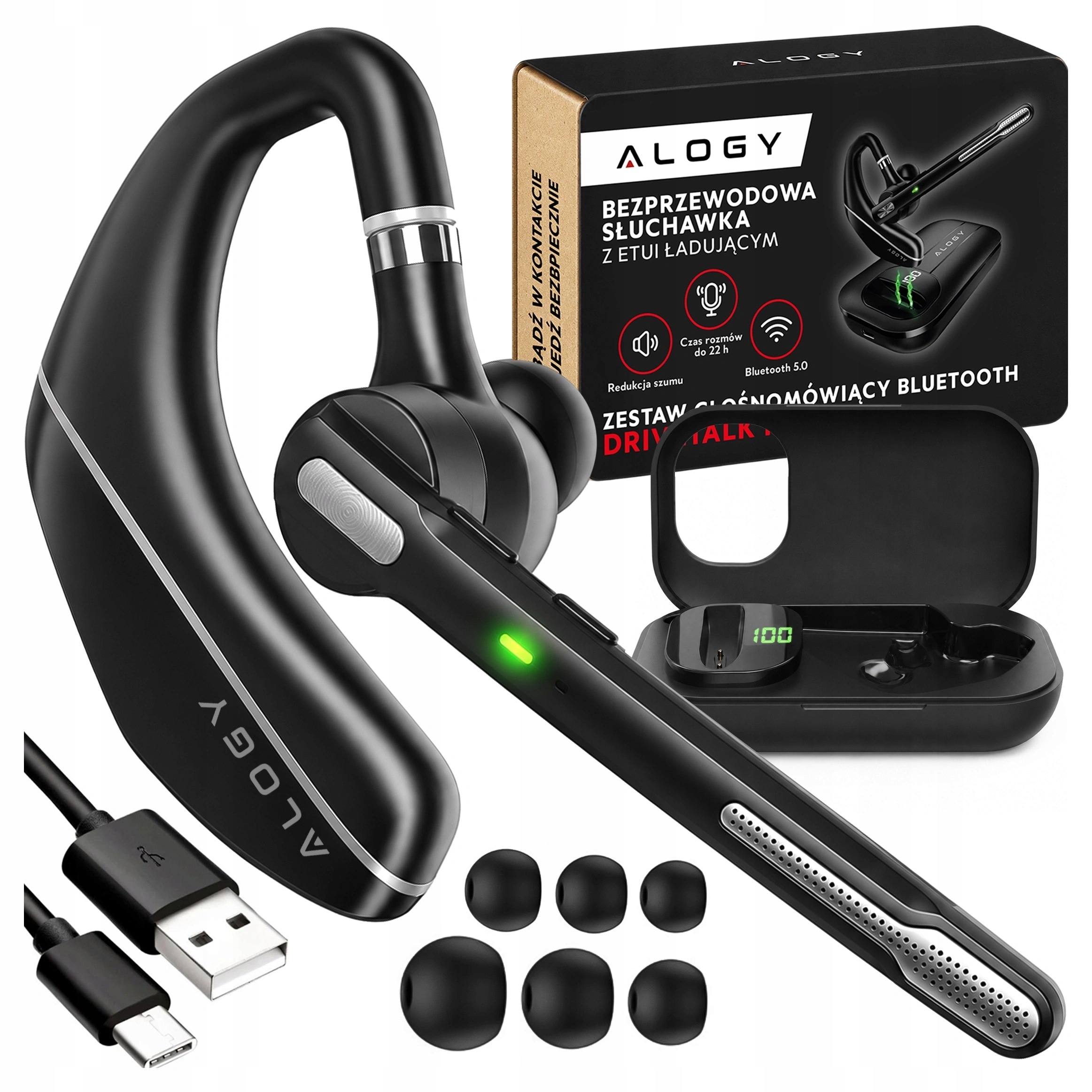Bluetooth Sluchátko 5.0 Enc Pro Bezdrátový Headset Pro 22 Hodinové Hovory