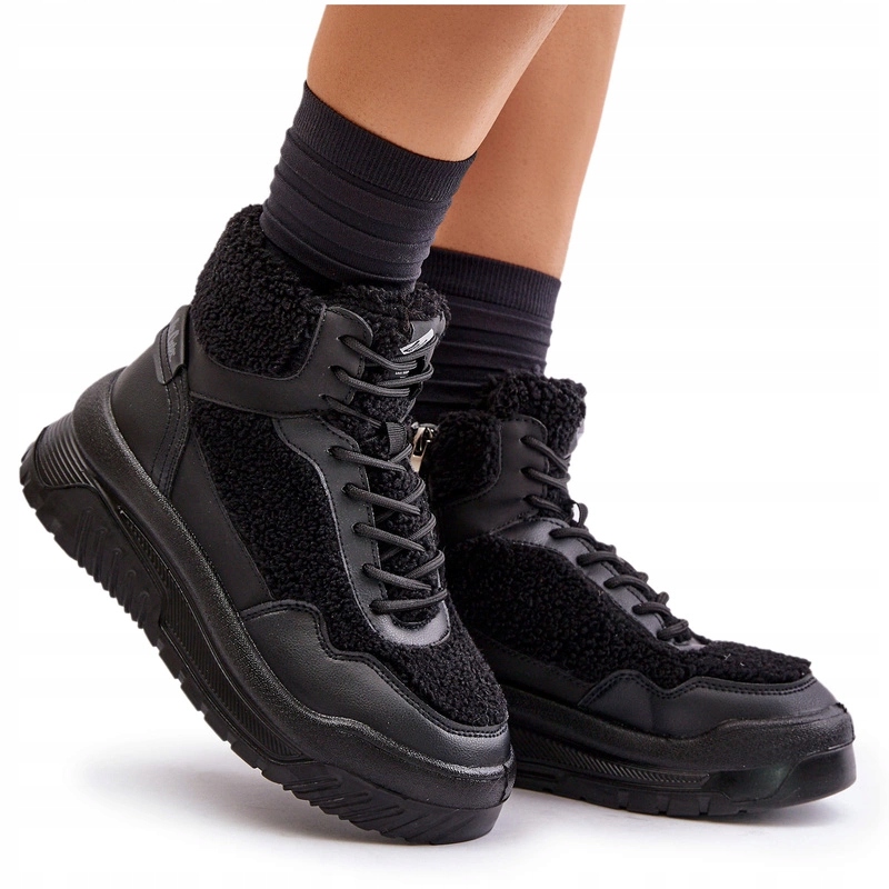 Tenisky Na Platformě Beránek Lee Cooper LCJ-24-47-3145 Černé 39