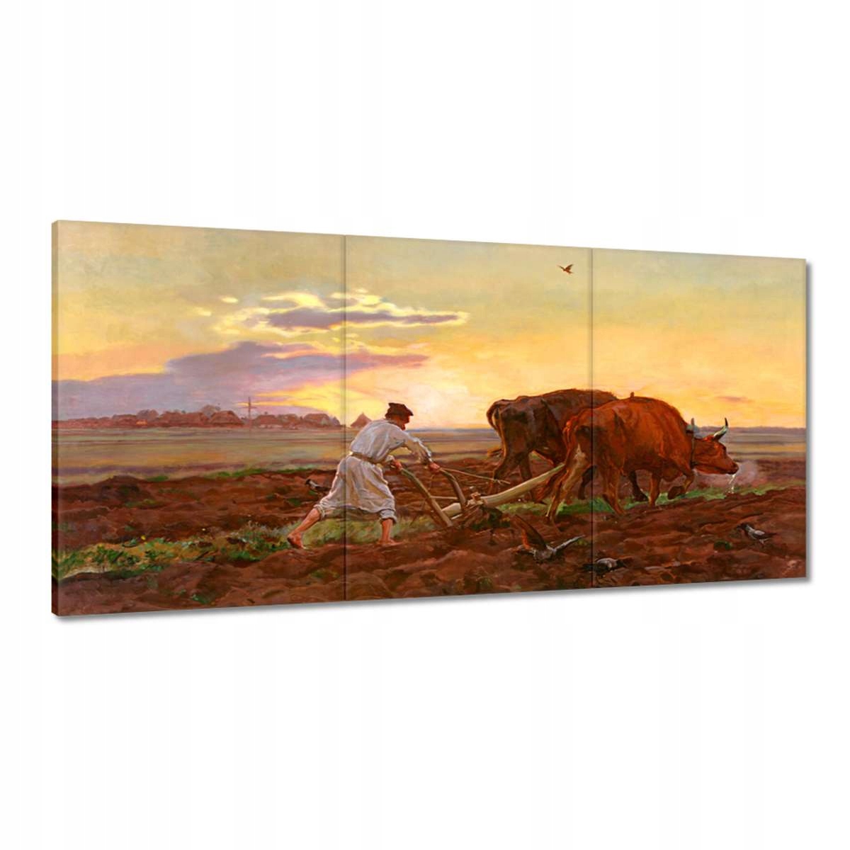 Obrazy 180x90 Chełmoński Orka Wieś Pole