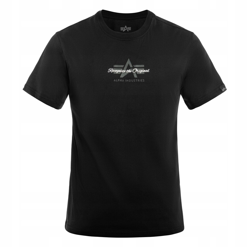 Tričko bavlněné tričko Alpha Industries Foam Middle Logo černé XXL