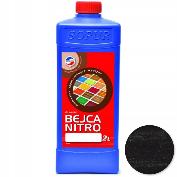 Bejca nitro do drewna Sopur 2l czerń czarna 29-30