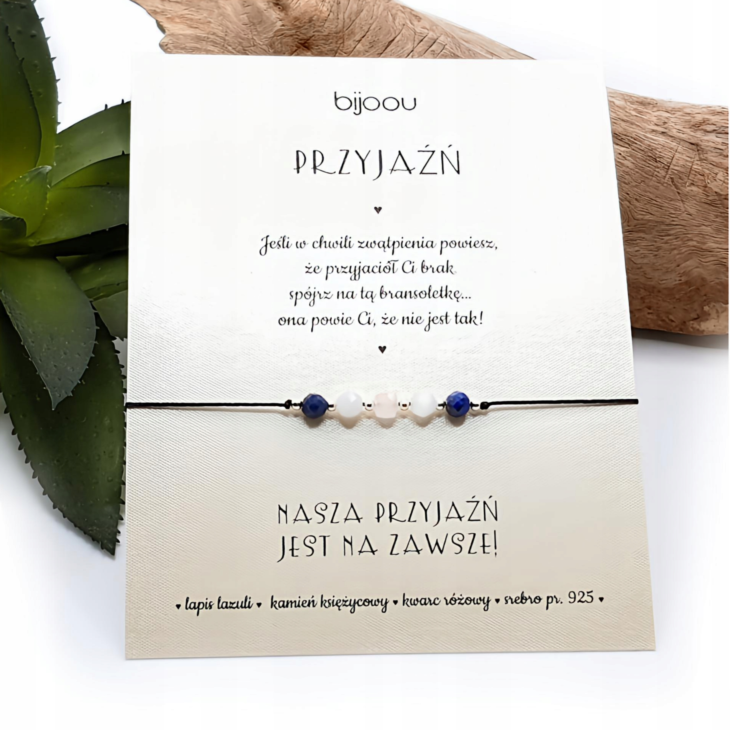

Bransoletka kamienie Przyjaźni srebro 925