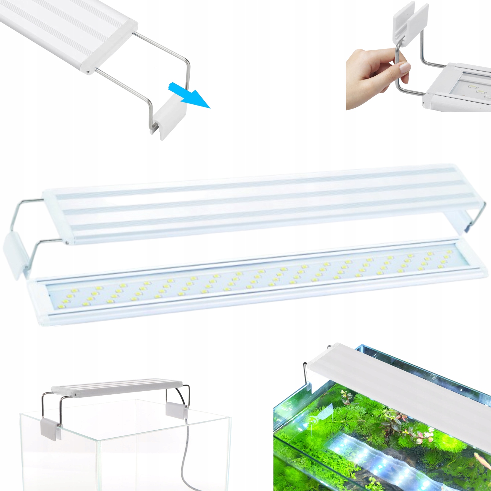 NOWOCZESNA LAMPA DO AKWARIUM LED - 22W belka 80-90CM - DLA ROŚLIN I RYB