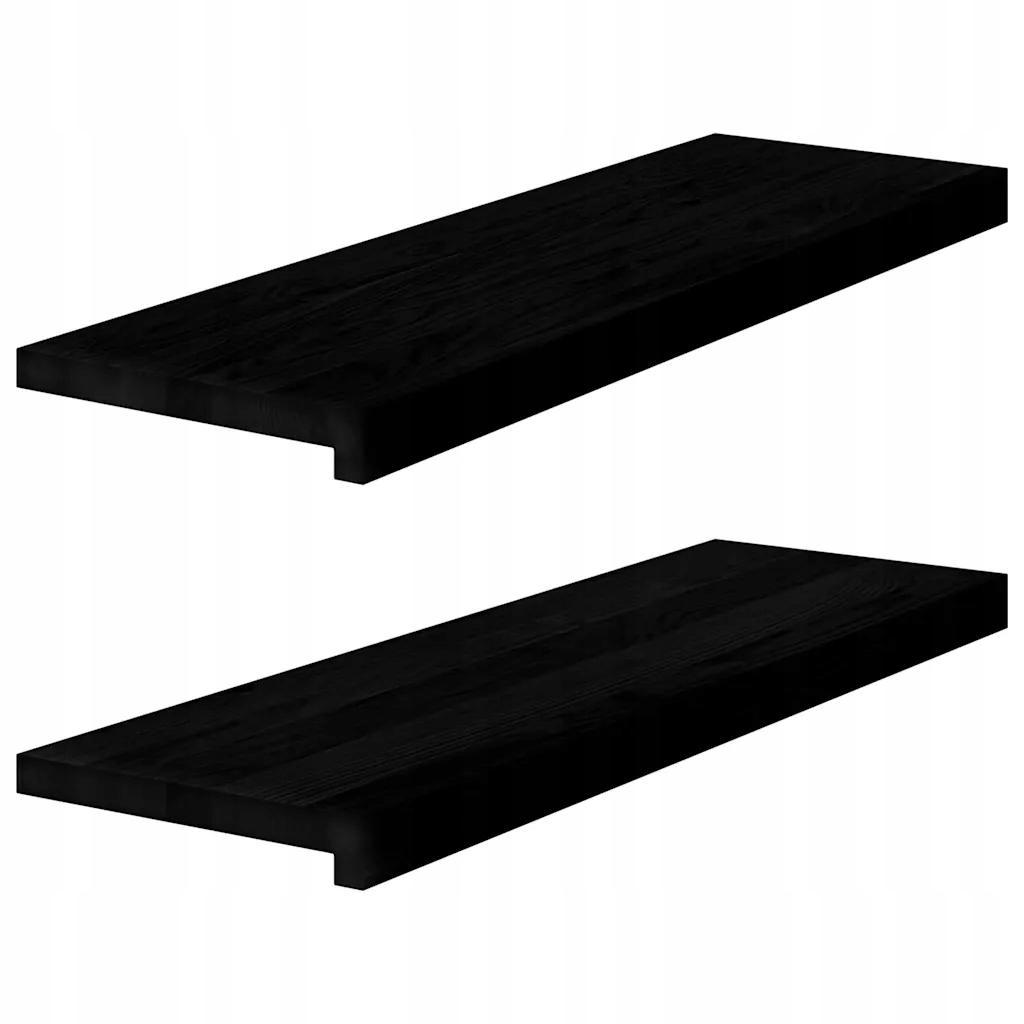 Okenní parapety 2ks tmavě hnědé 80x30x2 cm masivní dub Hnědá 4009190