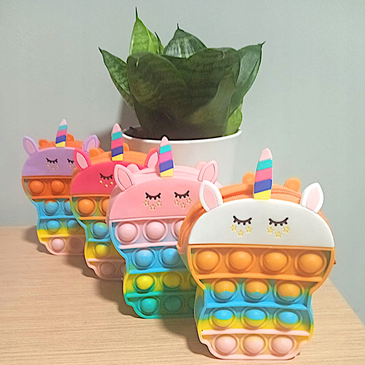 Torebka pop it torba portfel push bubble fidget dla dziewczynki jednorożec Rodzaj gniotki