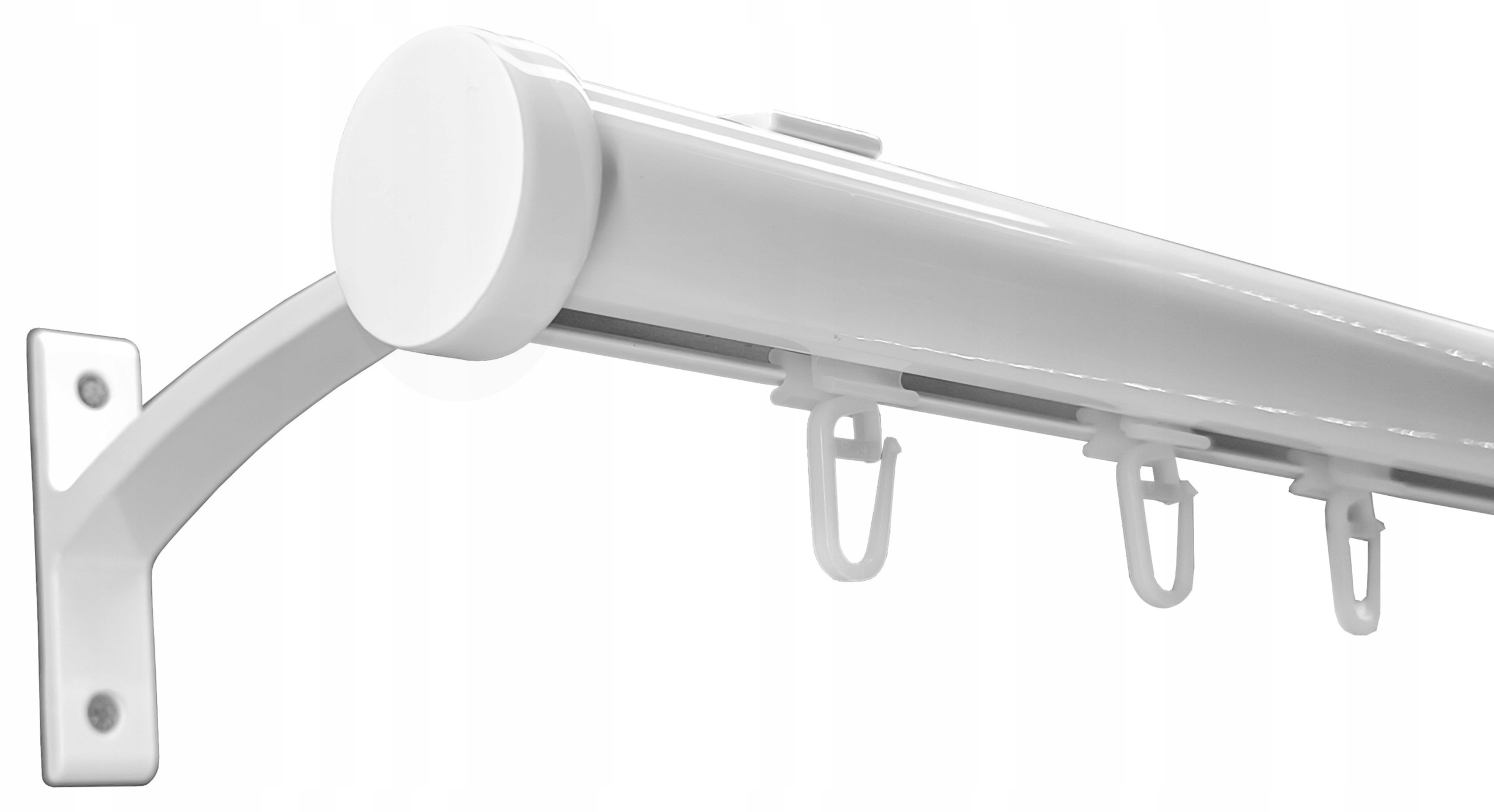 Apartmánová Koľajnicová Karniška Alu 28 mm Biela 300 cm