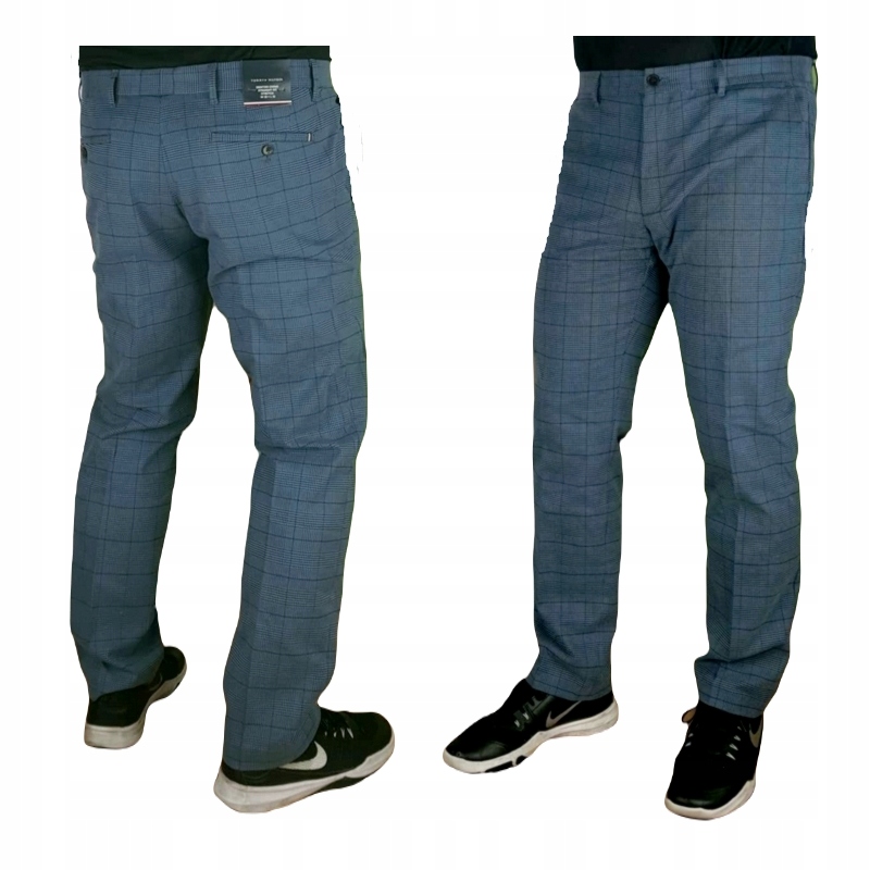 Spodnie Tommy Hilfiger Denton -MW0MW28648- Prince of Wales -oryg. W38/L32
