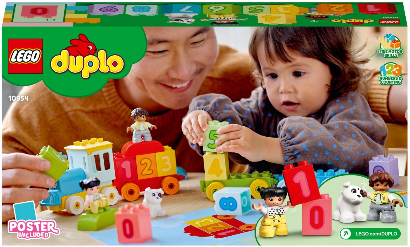 LEGO DUPLO Pierwsze klocki Pociąg z cyferkami - nauka liczenia 10954 1,5+ Certyfikaty, opinie, atesty CE
