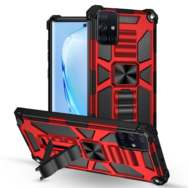 ETUI PANCERNE MAGNET STAND DO SAMSUNG A51 + SZKŁO