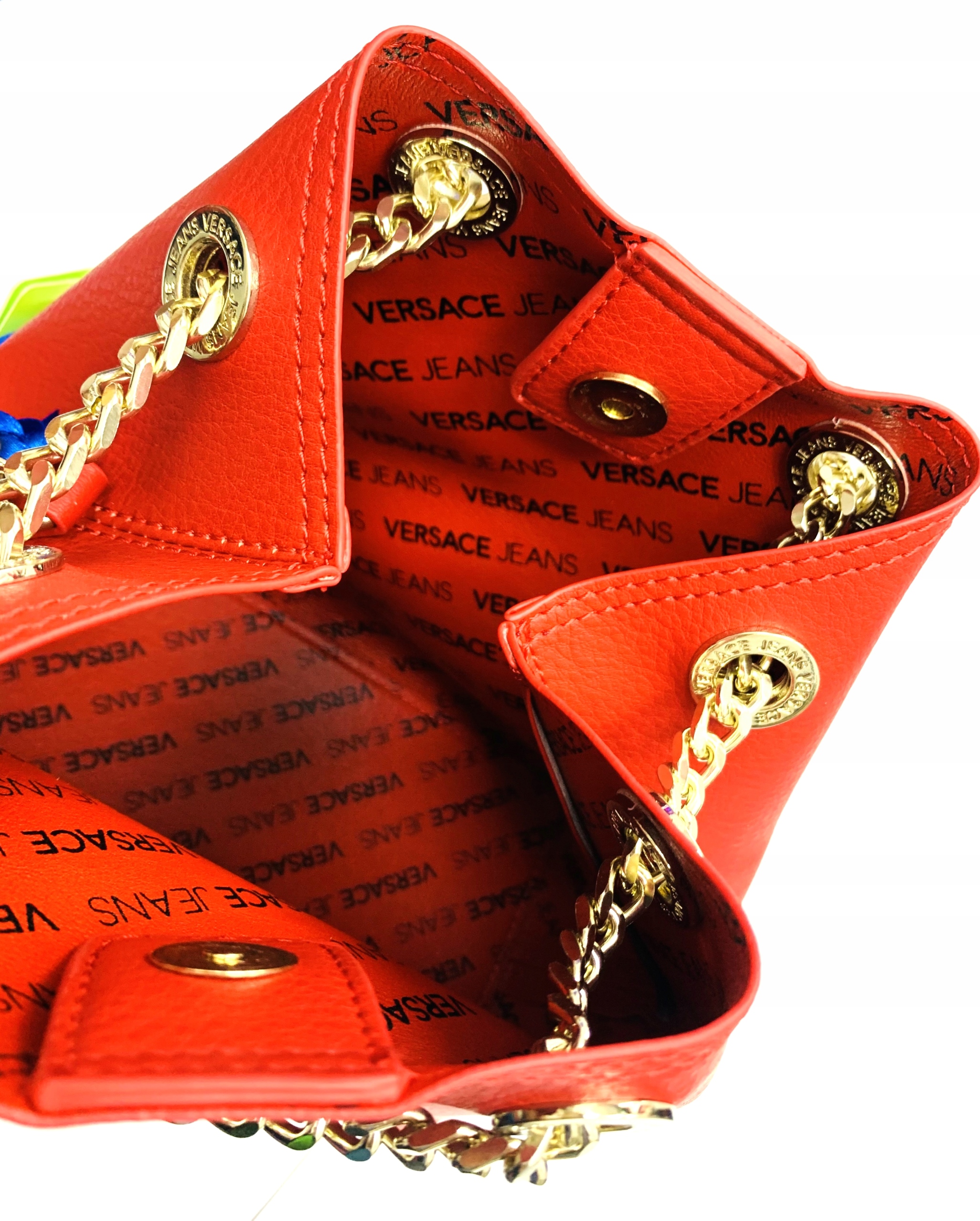 Plecak VERSACE czerwony łańcuszki interLOMBARD Marka Versace