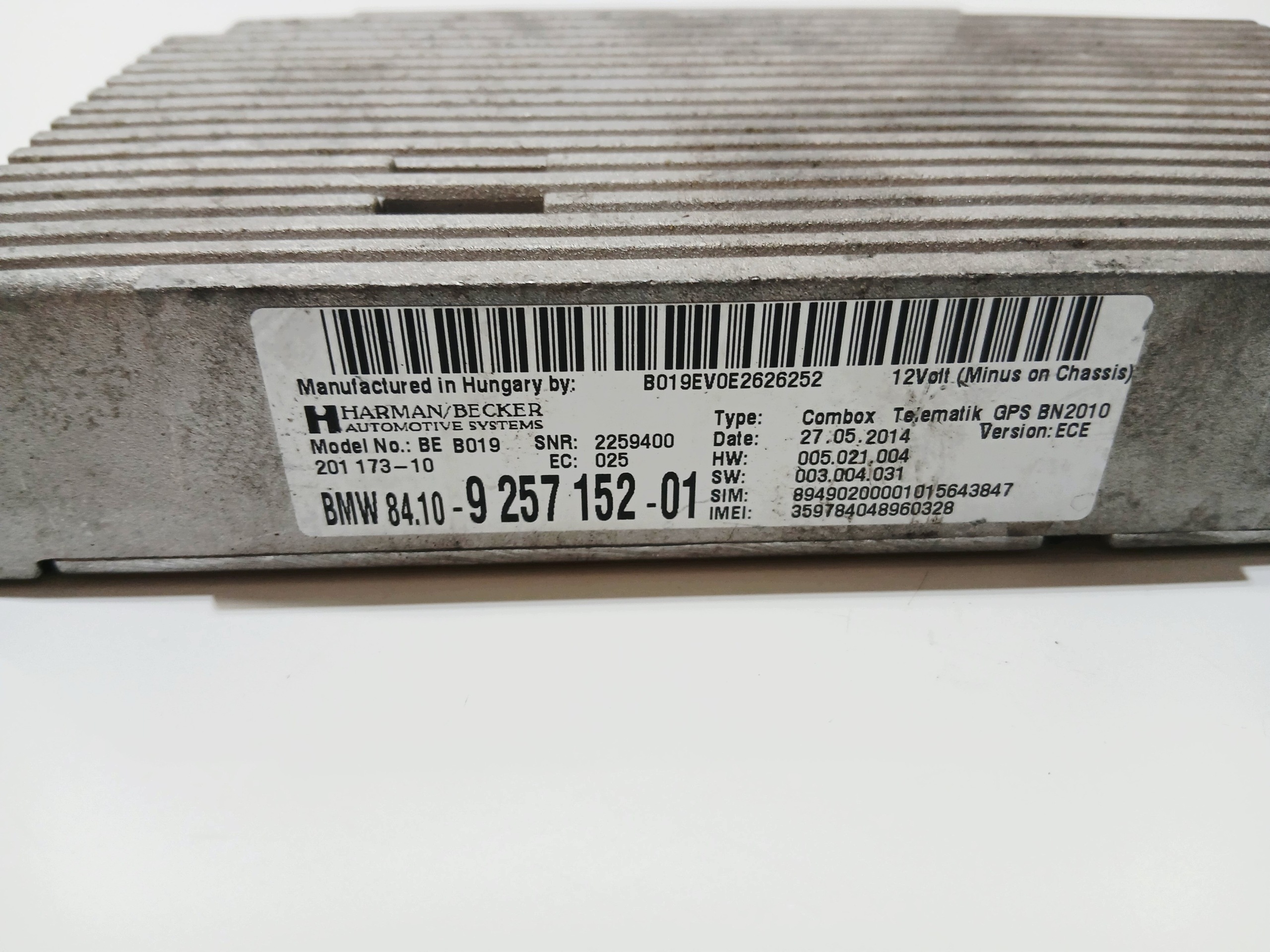 module control unit COMBOX BMW F30 F34 9257152