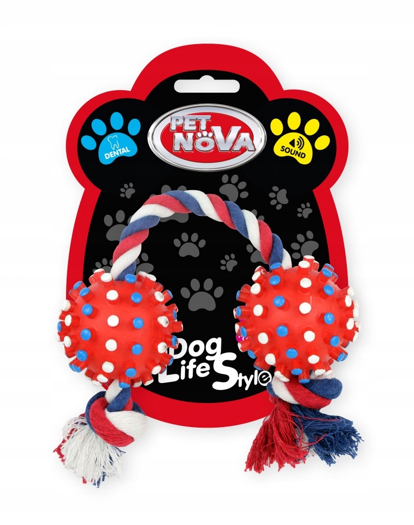 

Pet Nova dwie piłki na sznurku 50cm