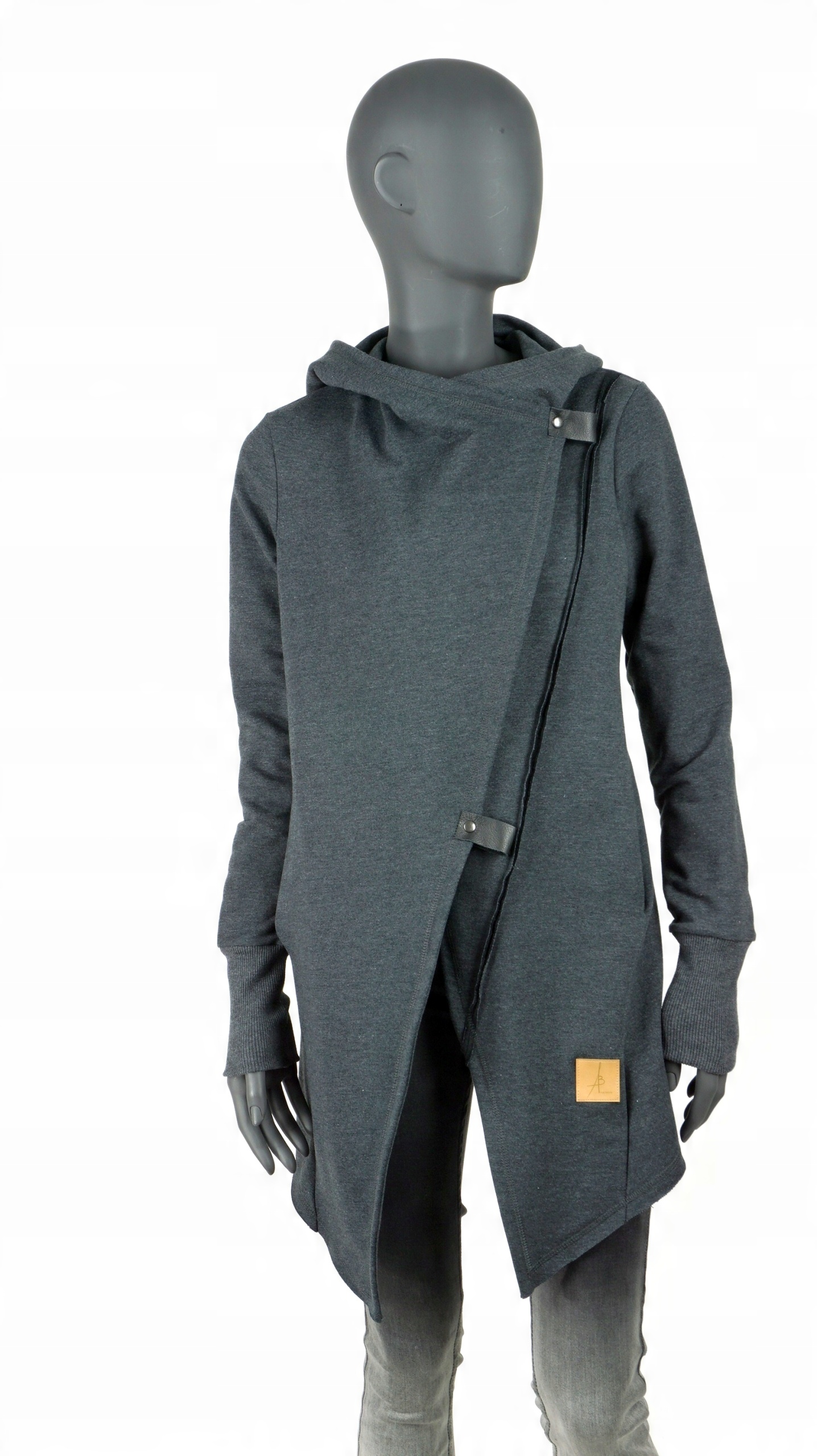 

Bluza damska dresowa z kapturem długa kardigan XL