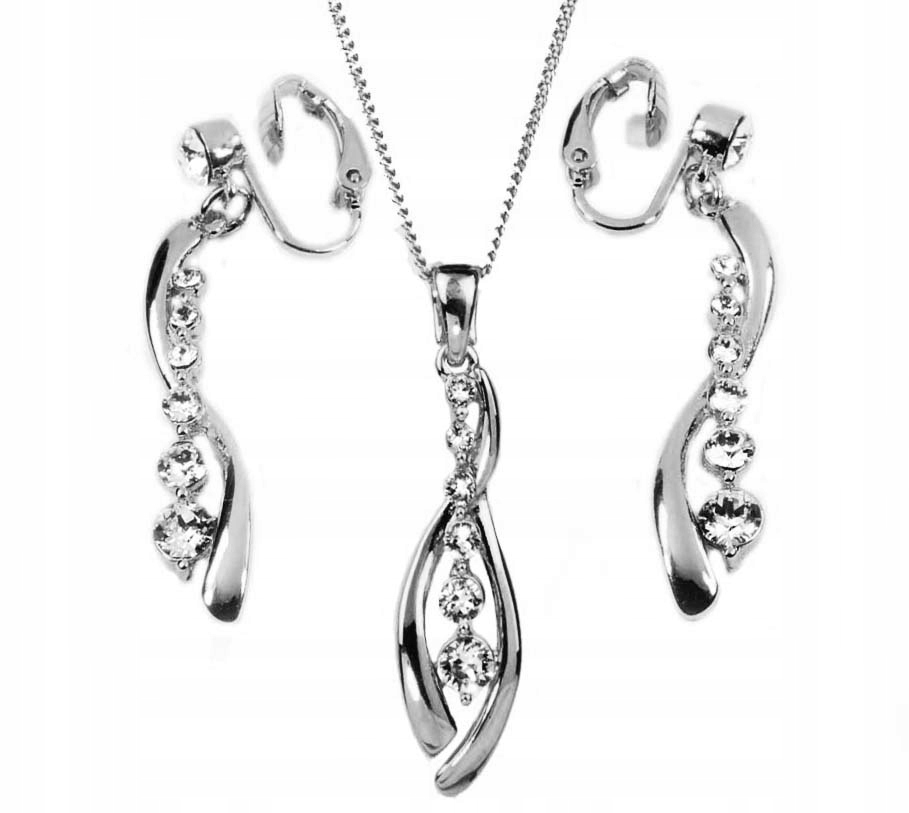 Sada Stříbrných Šperků, Sada Řetízek, Nadčasový Přívěsek A Klipy