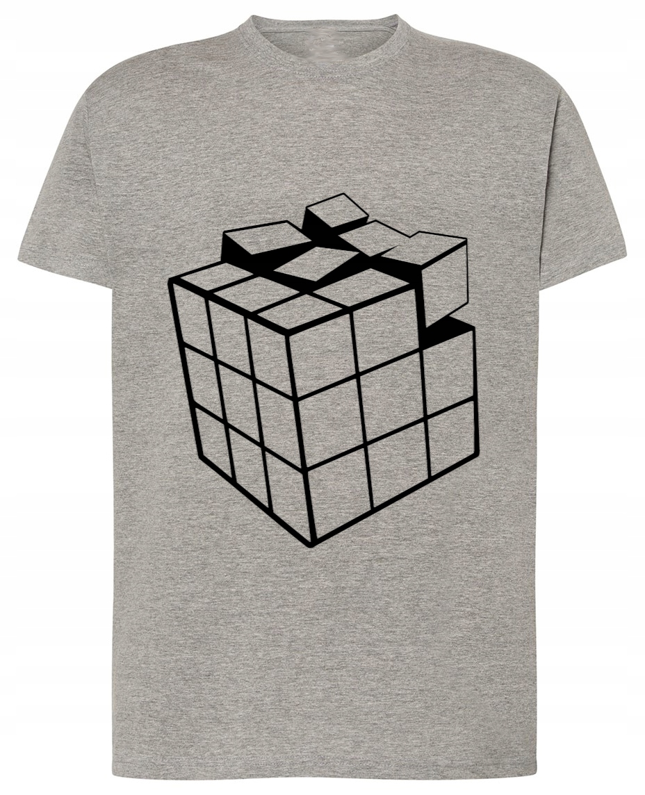 

T-Shirt męski nadruk Kostka Rubika r.XS